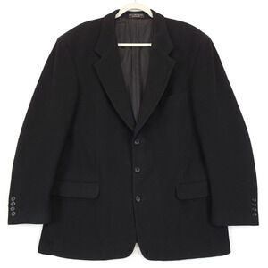 Gianfranco Ruffini Italy 46 R Black Cashmere Blend 3 Button Blazer Sport Coat